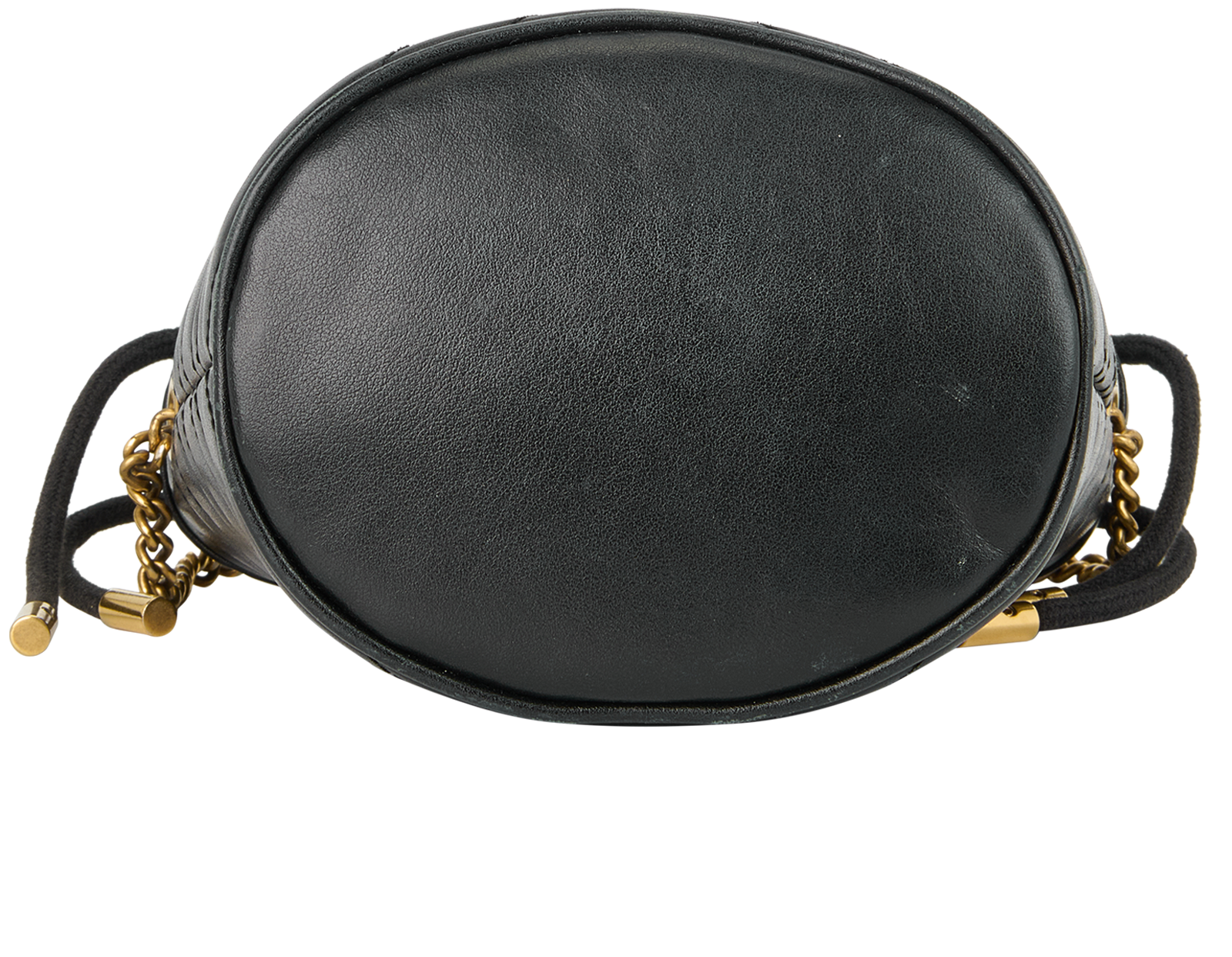 Small GG Marmont Bucket Bag, &pound;395, Handbags, Black, Leather, Top view